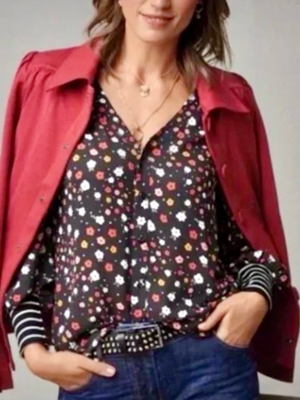 CAbi Cheerful Blouse NWOT